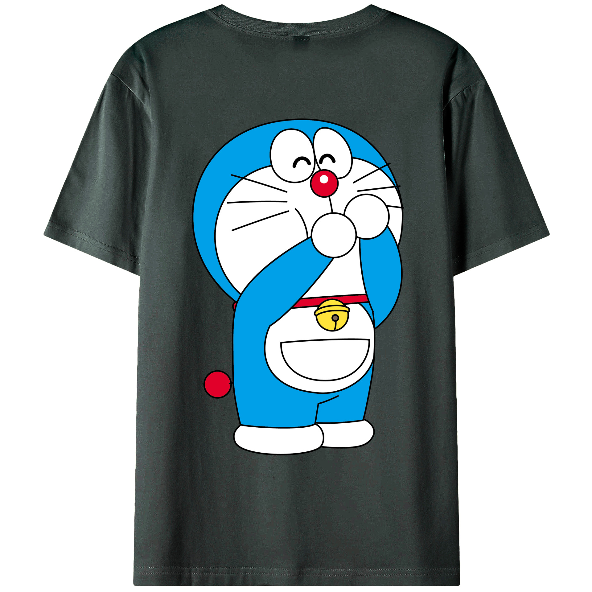 （画像用） ドラえもん Doraemon 綿100％ メンズ半袖Tシャツ（バックプリント） 通気性